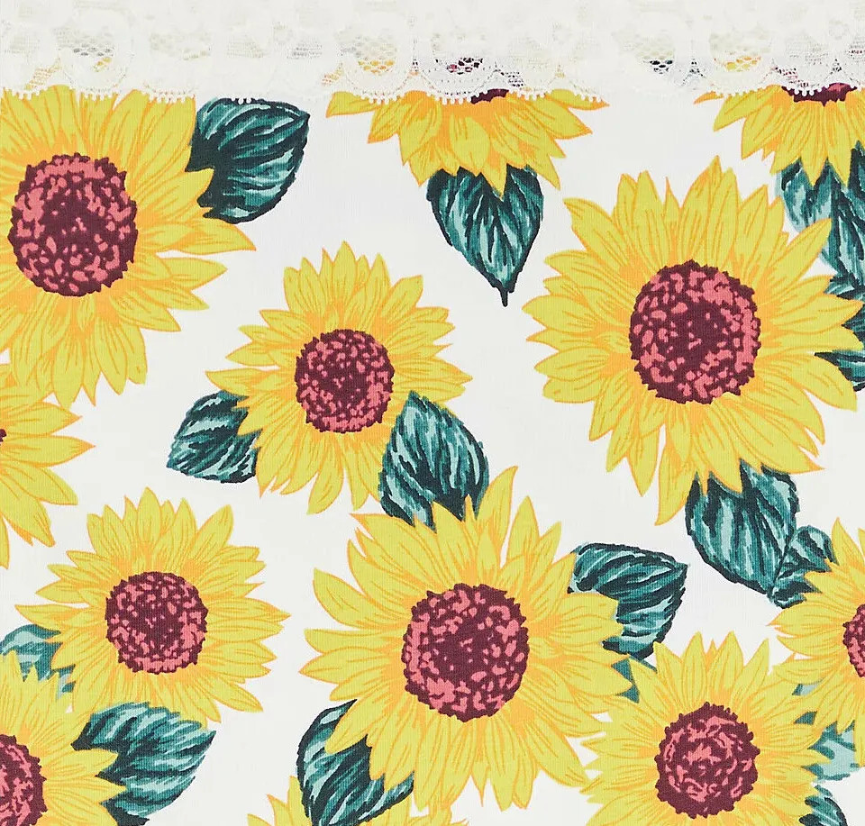 Torrid Ivory sunflower wide lace cotton brief panty sz 1x 2x 3x plus NWT