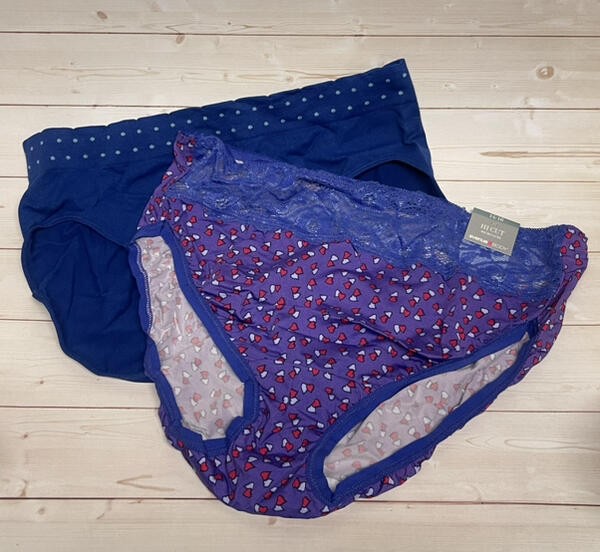 Avenue Body Hi Cut Brief Panty Set of 2 Blue Purple 14/16