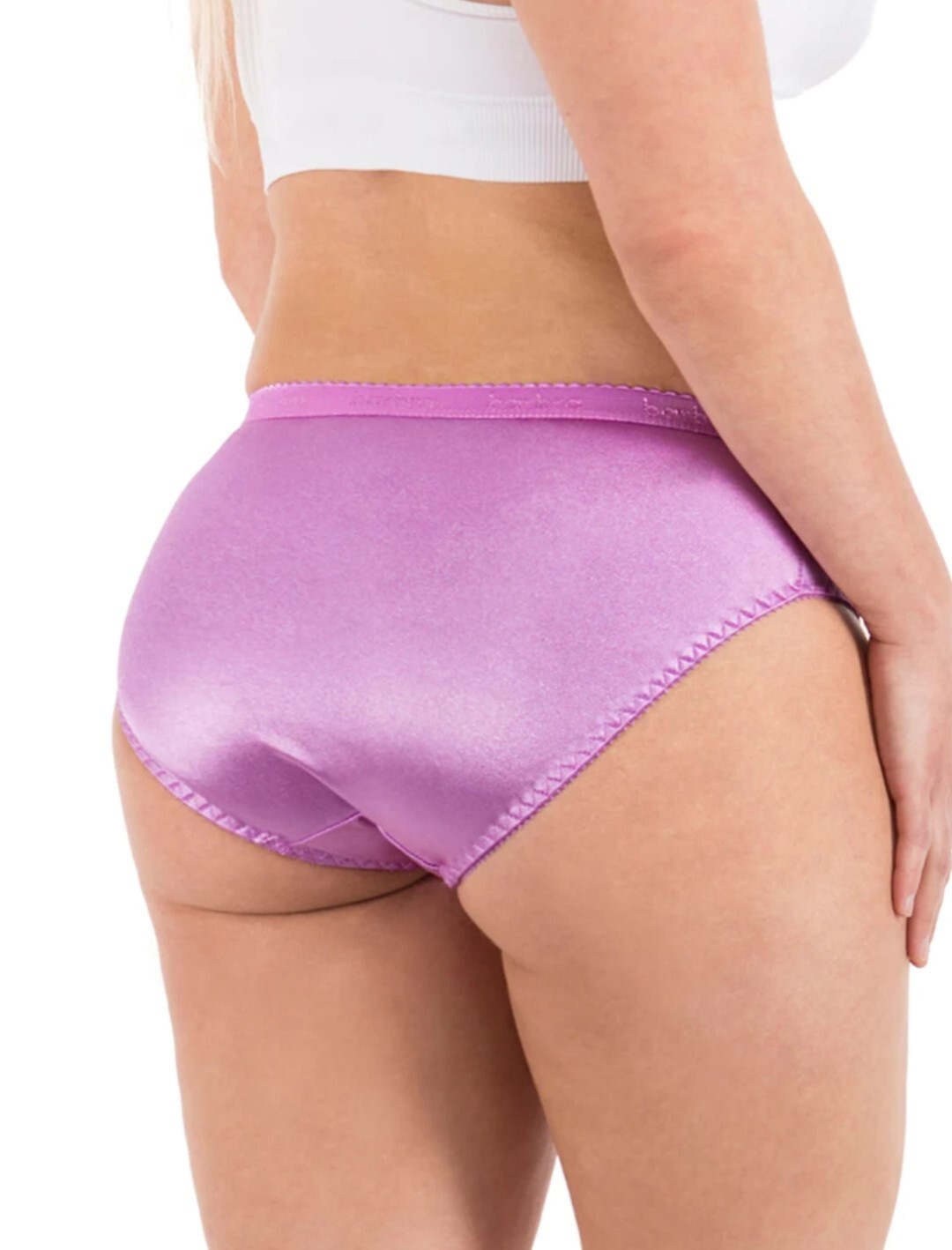 B2BODY Women Full Coverage High Waist Light Tummy Control Satin Bikini Panties