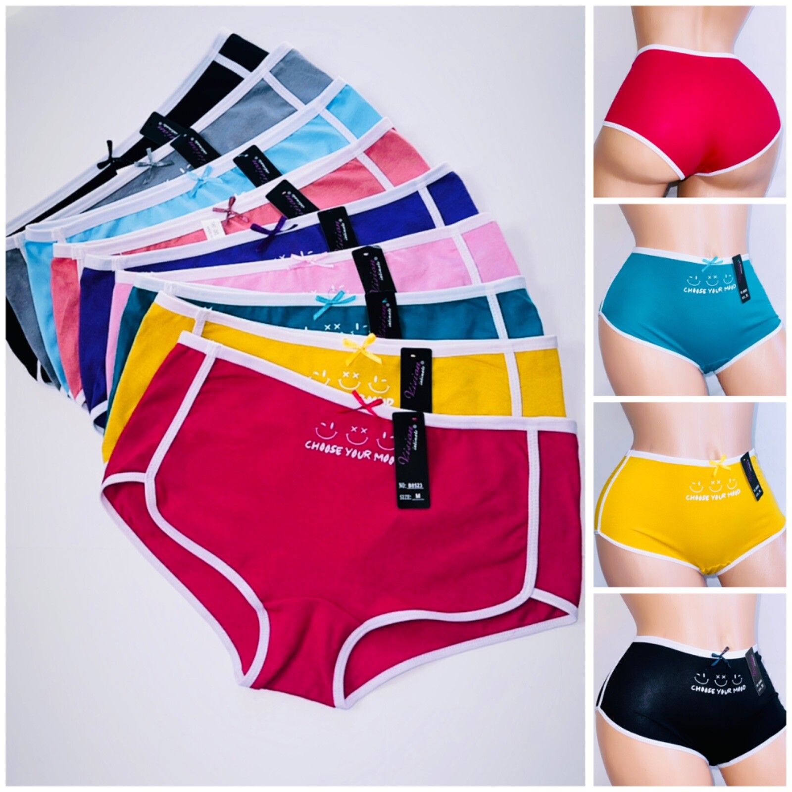 6-12 Boyshorts Sport SEXY boxer Yoga Panties Undy 95% COTTON UNDERWEAR 8484 S-XL