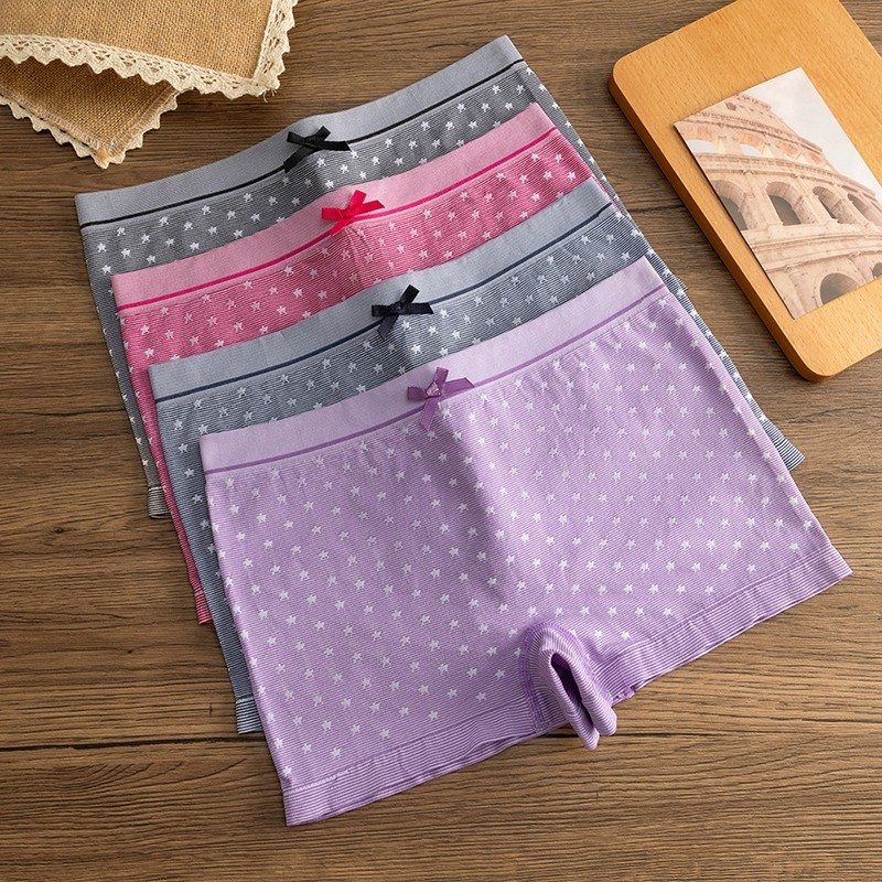 4 Pack Lot Sexy Womens Boyshorts Panties Underwear Boxer Shorts Lingeries Briefs