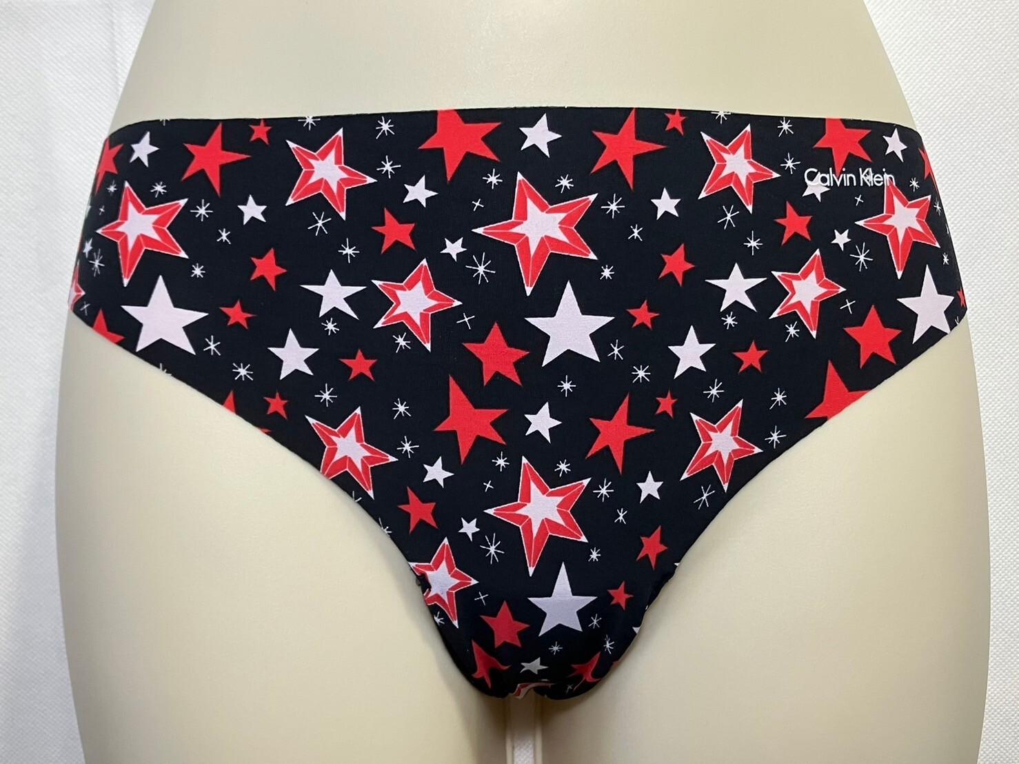 NWOT 1-Pack Calvin Klein Women’s S Carousel Cotton Thong Underwear QD3558 Black