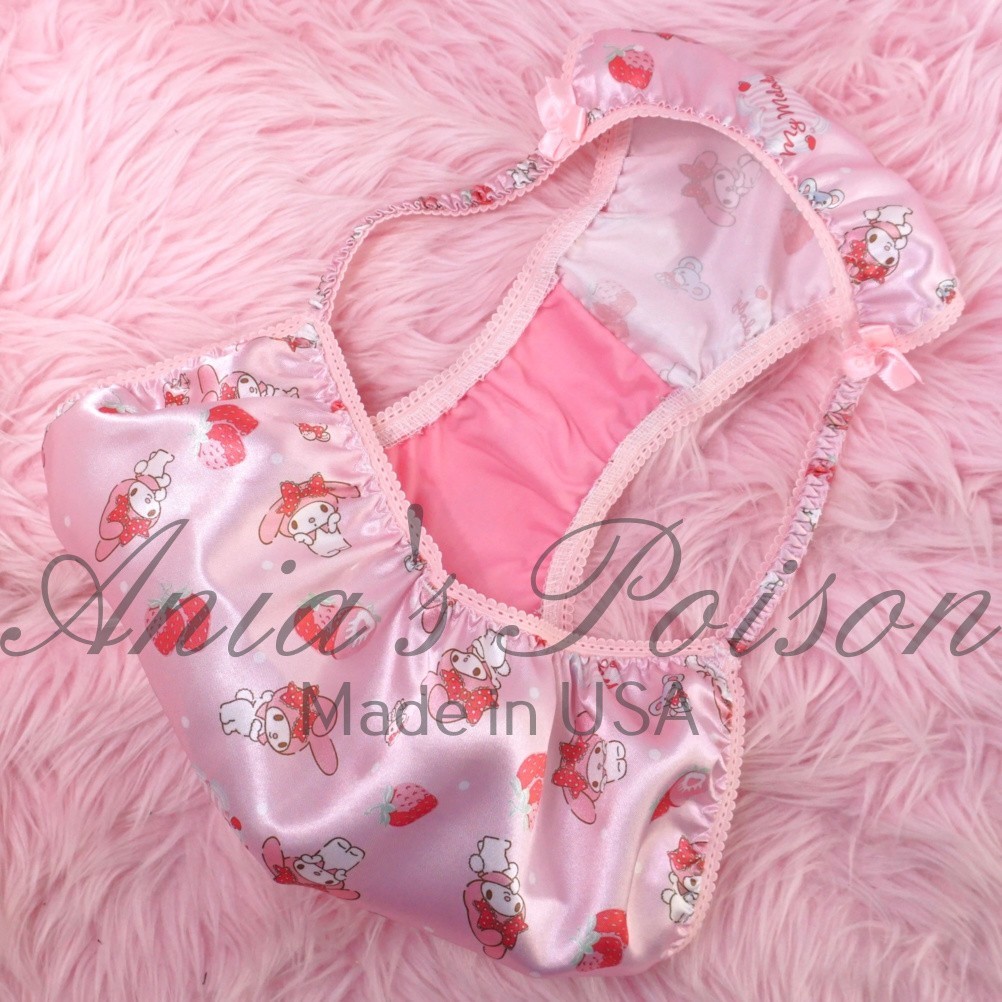 Satin Sissy Panties DUCHESS CUT Pink Easter Bunny Melody women’s string bikini