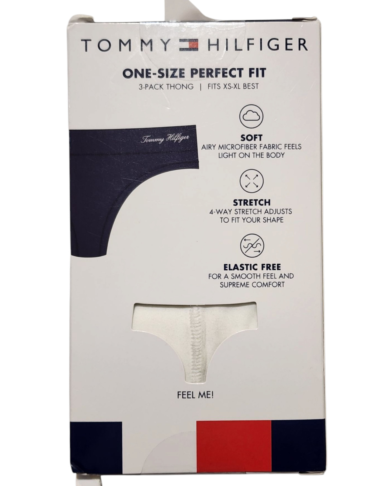 Tommy Hilfiger Womens 3-Pack Thong Panties One Size Fits Most