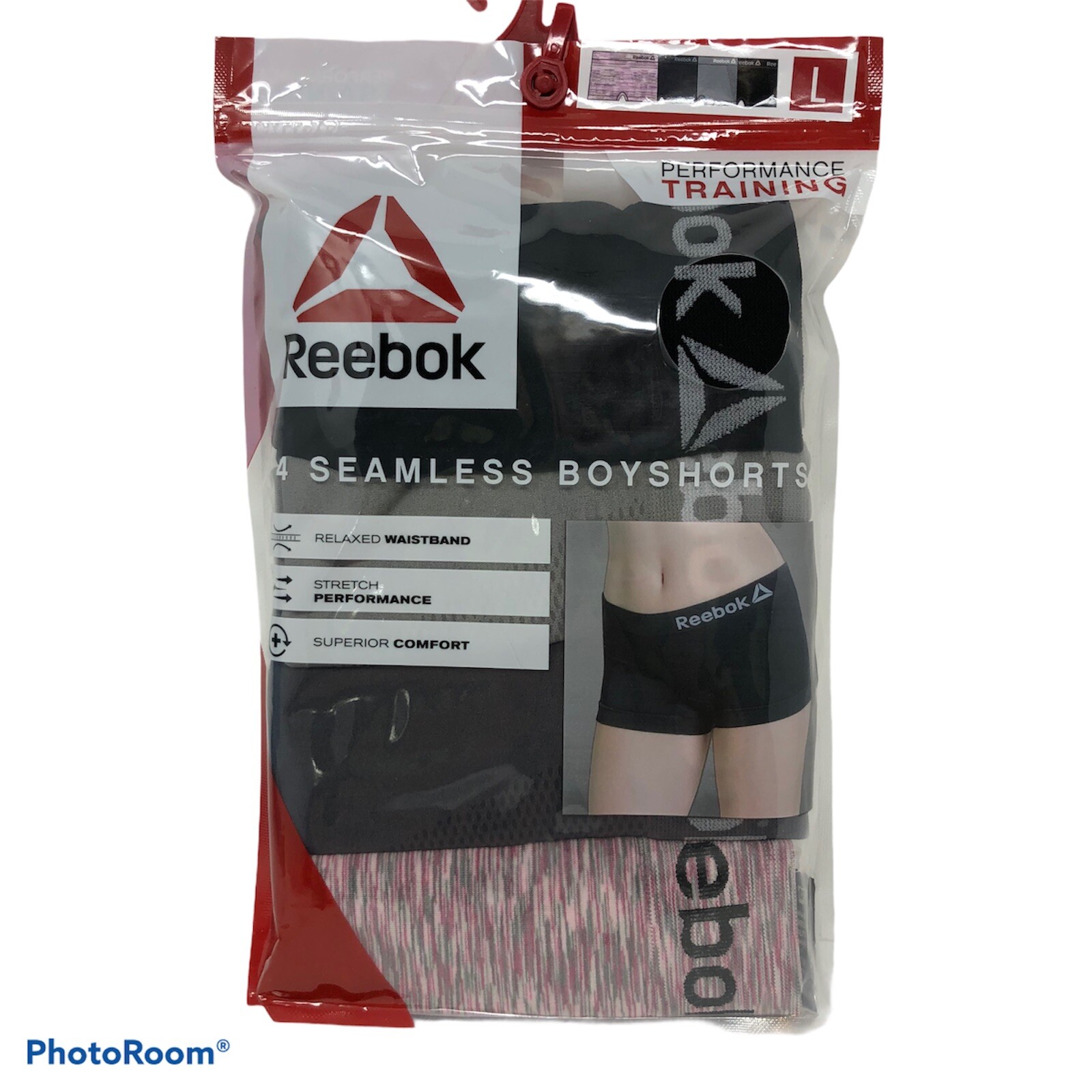 Reebok Women’s Size Large 12-14 Seamless Boyshorts Panties Underwear 4 Pair NWT