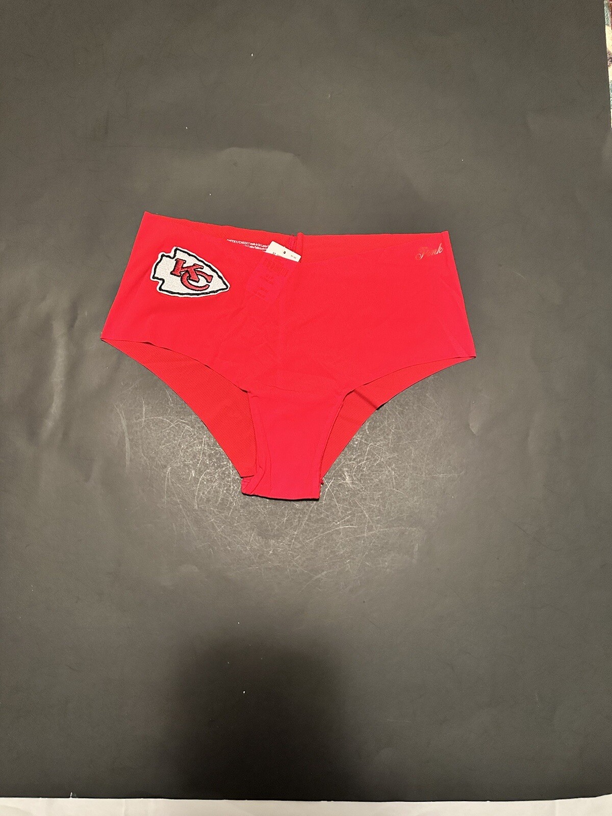 Kansas City Chiefs Victoria’s Secret PINK No Show Seamless Cheeky Size Medium