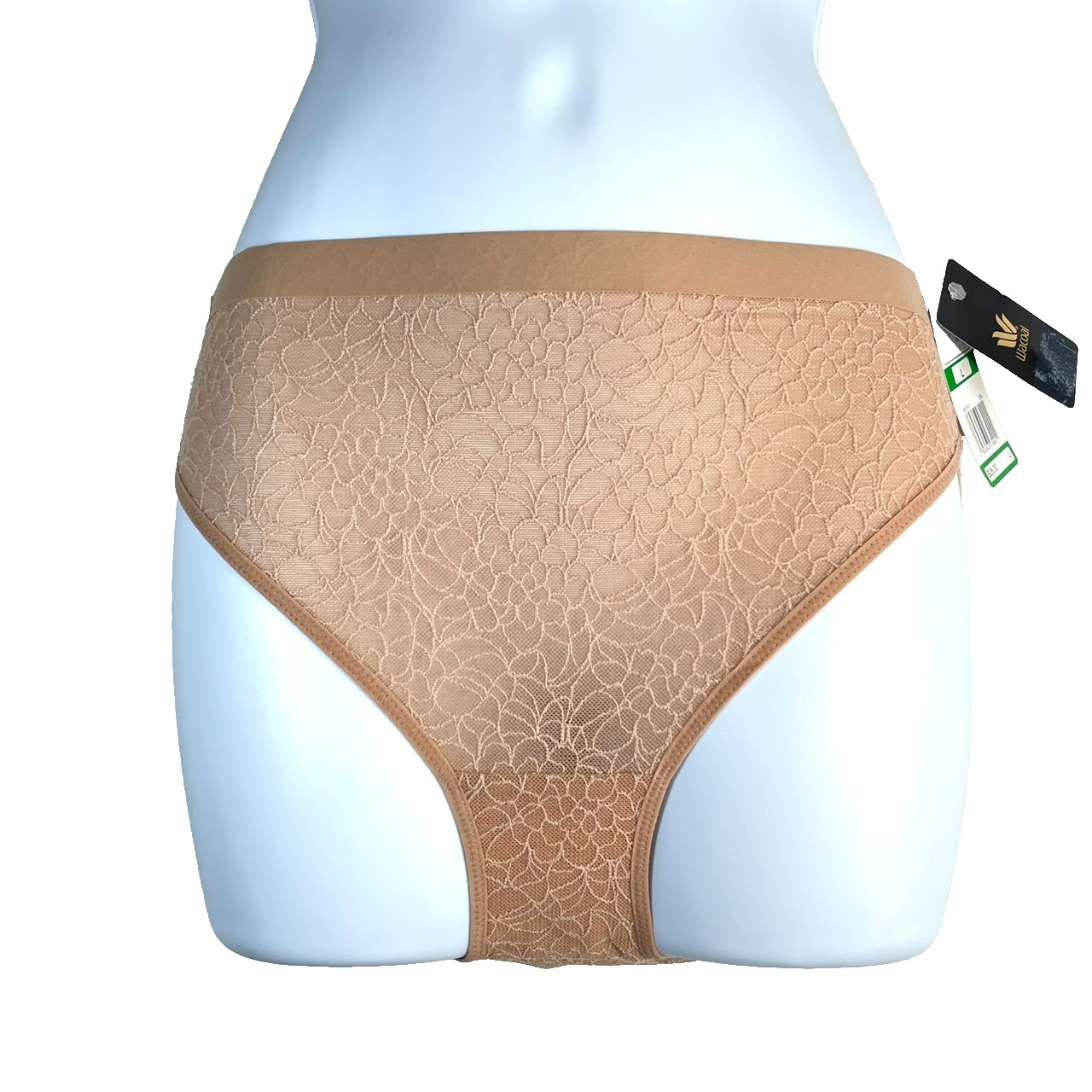 NWT Wacoal Women’s L All Edge High-Cut Lace Brief Underwear 841341 Roebuck