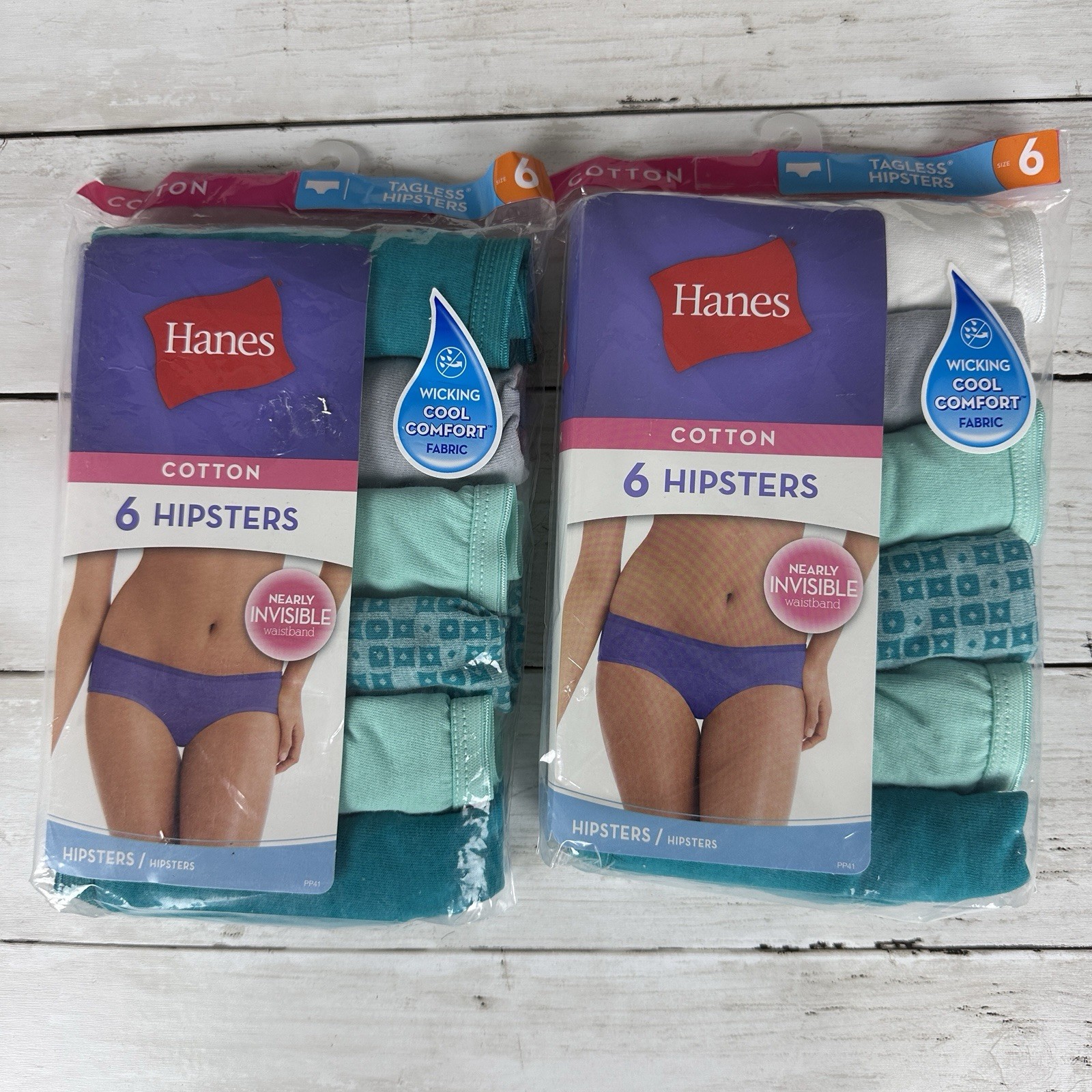 Hanes Women’s Hipster Panties Underwear 12- Pack Size 6 Cotton Assorted Colors