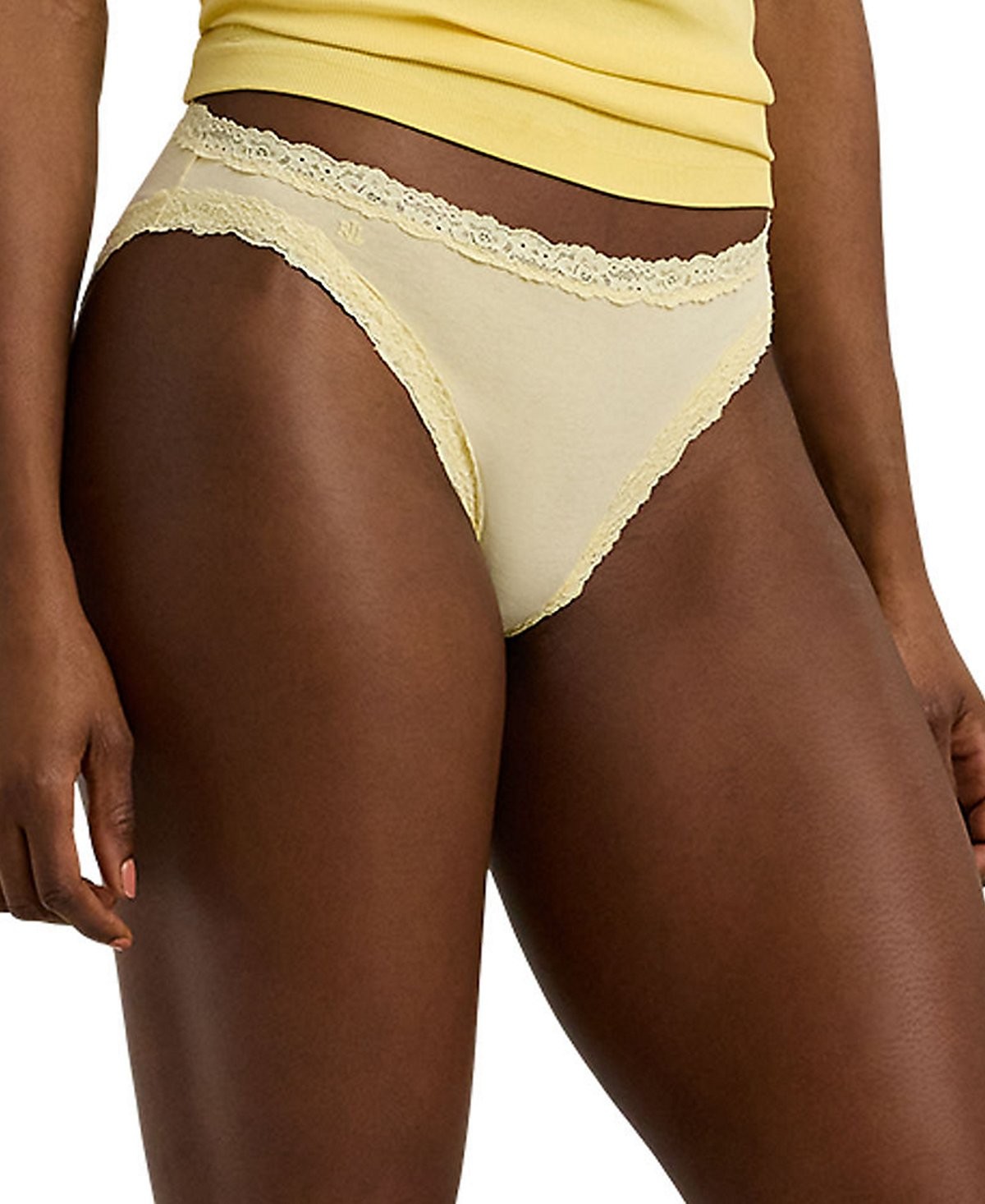 Lauren Ralph Lauren Cotton Jersey Bikini Brief Underwear 4L0076 Lemon Size XXL