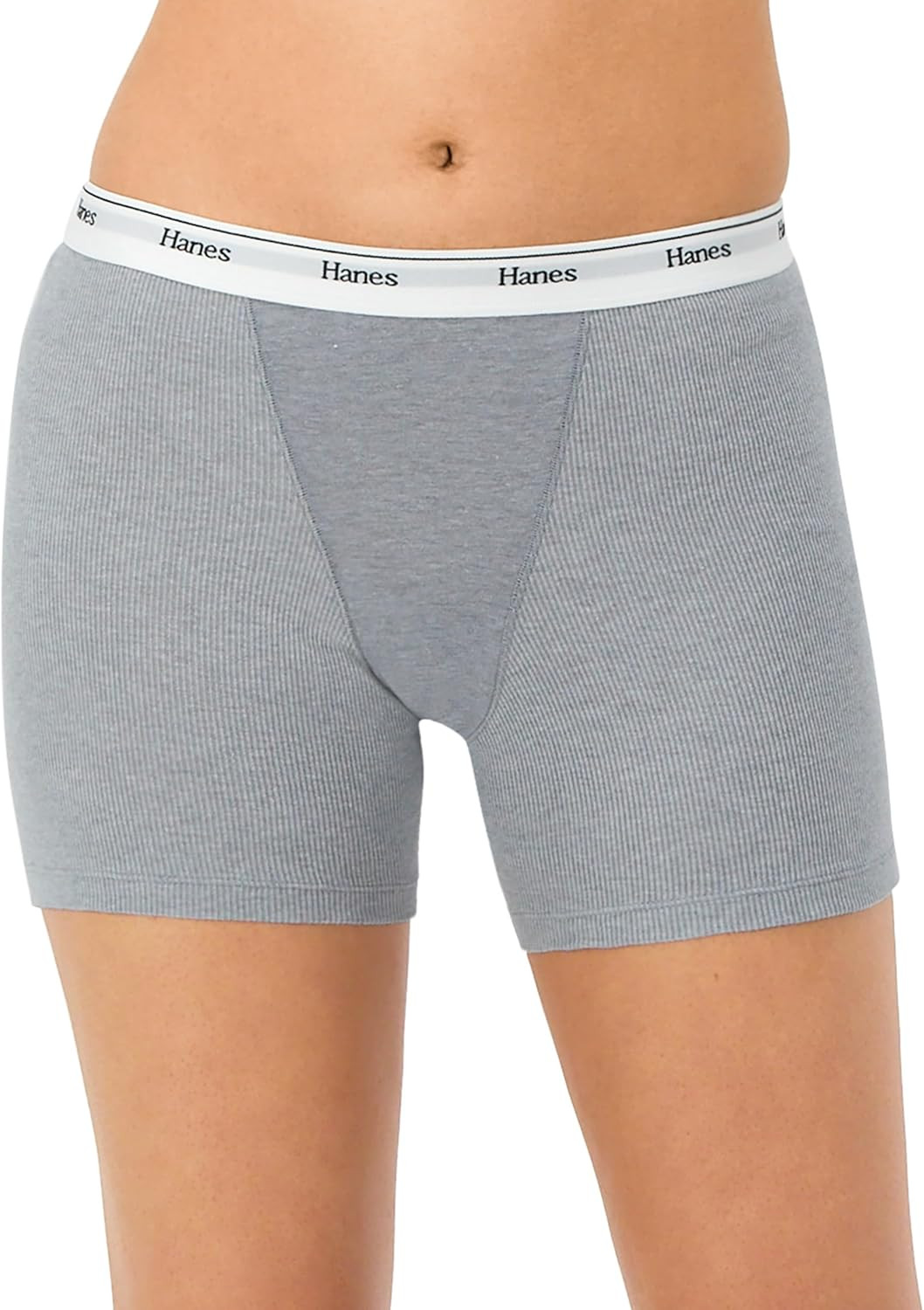 Originals Women’S Mid-Thigh Boxer Brief Pack, Stretch Cotton Underwear, 4-Pack