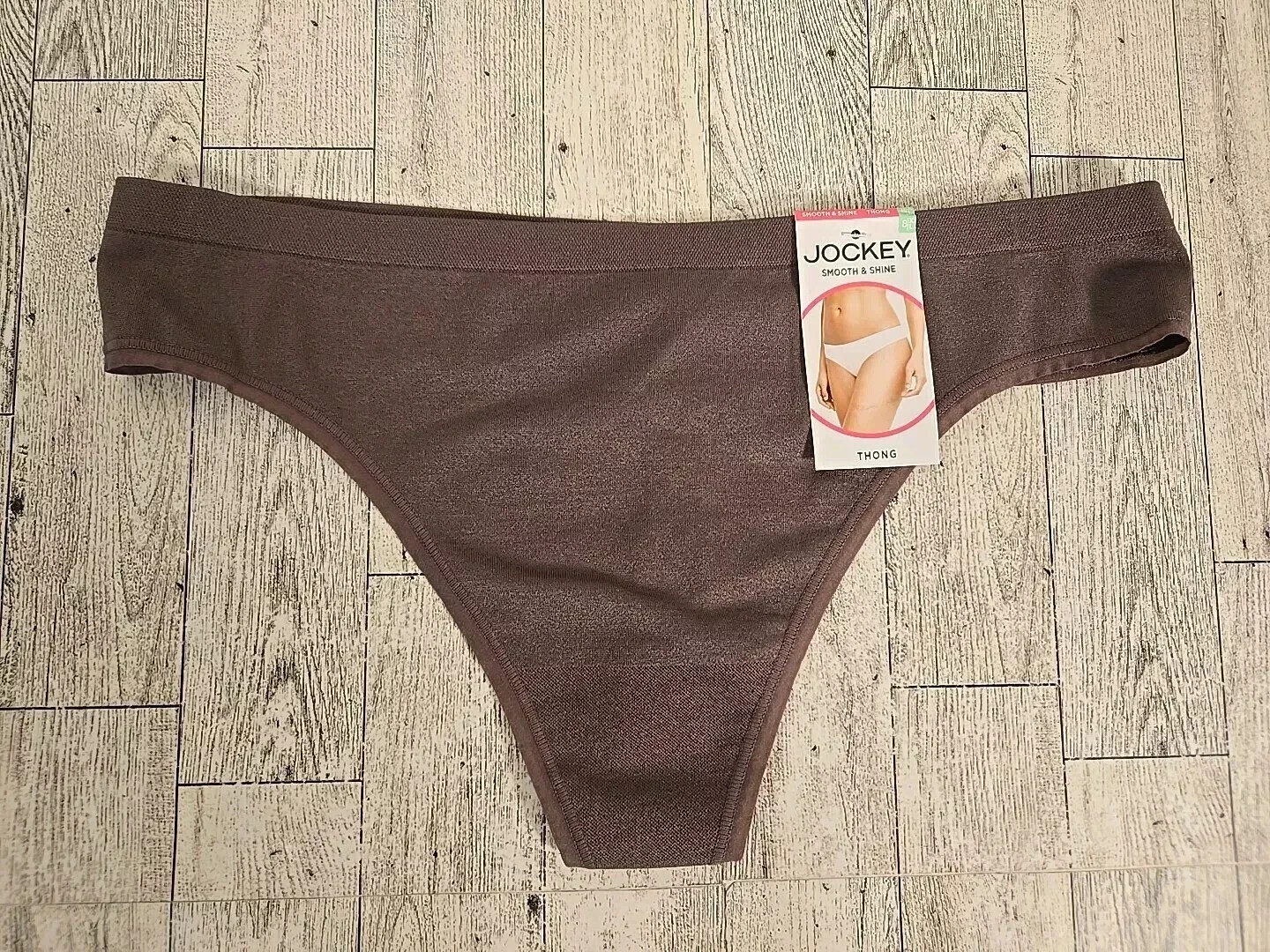 JOCKEY Smooth & Shine Seamfree Seamless Rose or taupe Thong Panty Womens Sz s