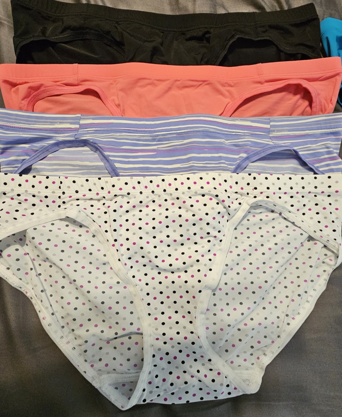 Barely There Invisible Look Panties 8 Pair Lot XL No Gusset Nylon Spandex Shiny