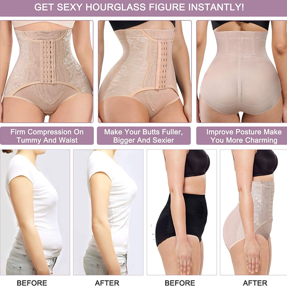 Fajas Colombianas Reductoras Levanta Cola Post Surgery Slimming Shaper Panty URQ