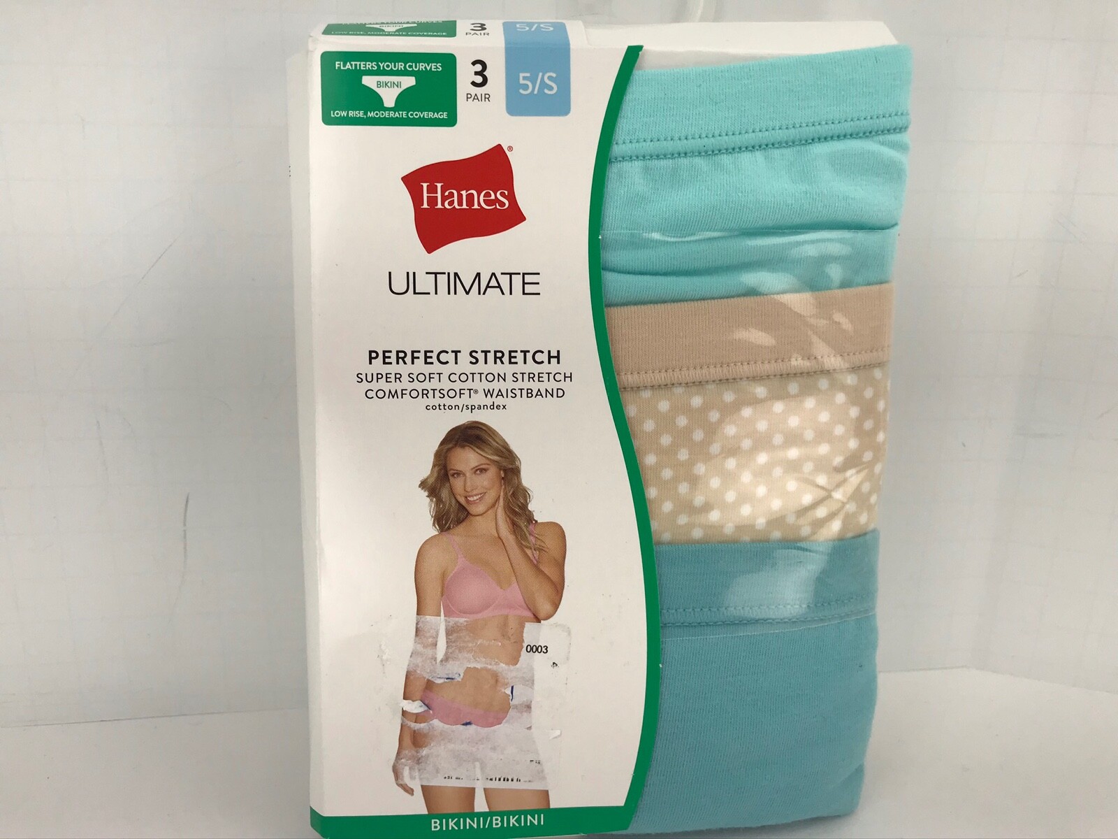 Women’s Hanes Underwear, Teal Bikini 95% Cotton, Size 5, 3 Pack, MSRP $22 💃