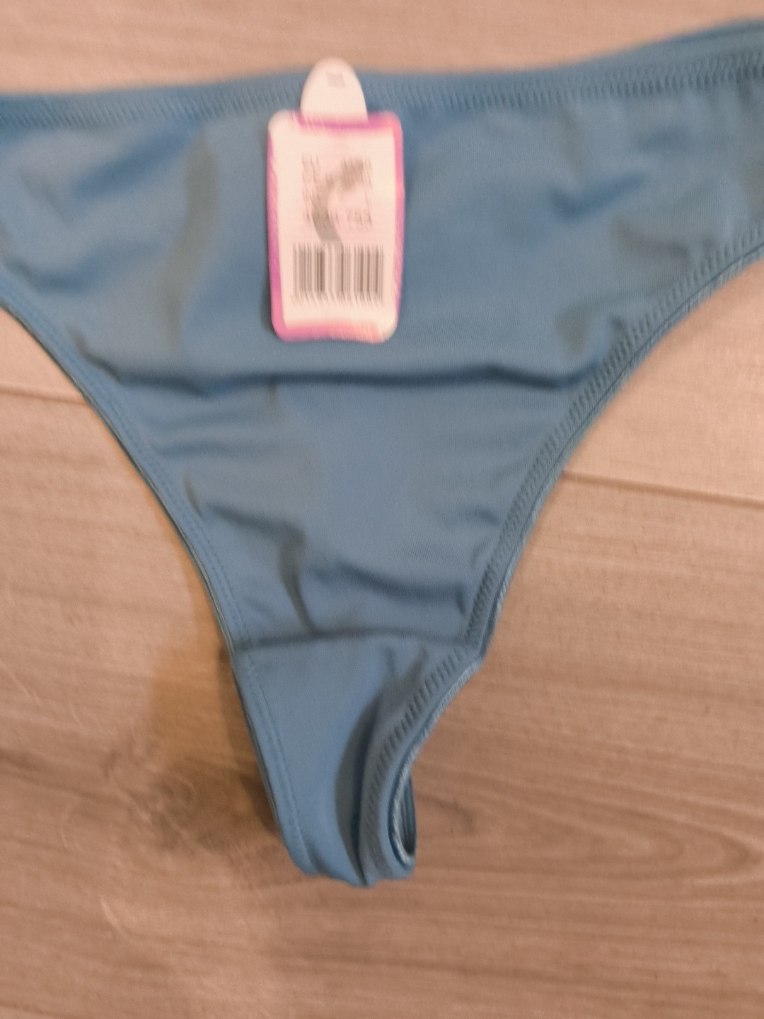 BNWT Deep Teal Blue High Cut Classic Tanga Thong Size 6-8