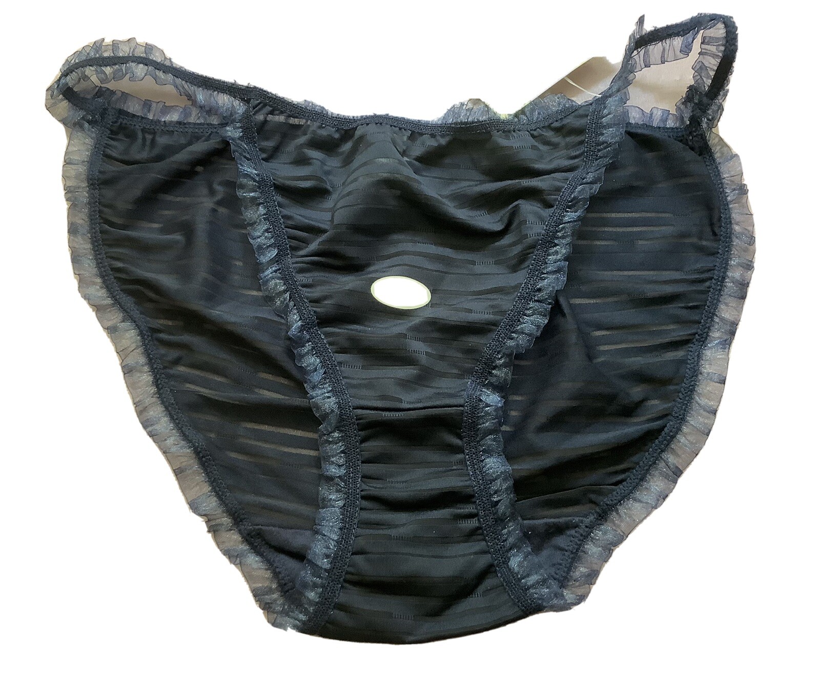 Women Panties Bikinis CAPRICIA O’DARE size L/7 Striped Transparent W/decoration