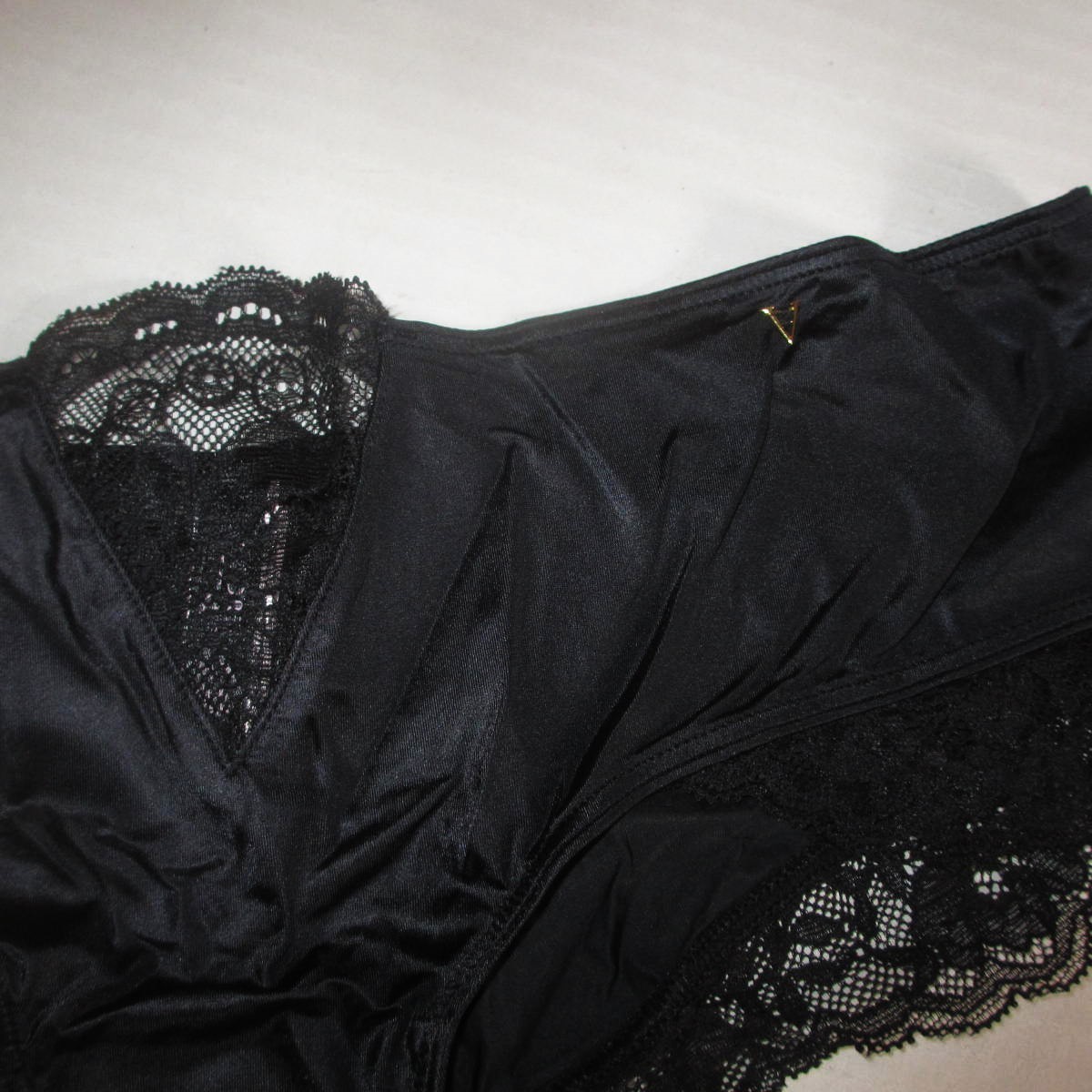 Victoria Secret Smooth Cheeky Panty Size S M L XL Micro Lace Inset Silky Gold V
