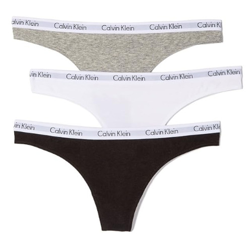 Calvin Klein Women’s Carousel Logo Cotton Stretch Bikini Panties 3 Pack Medium
