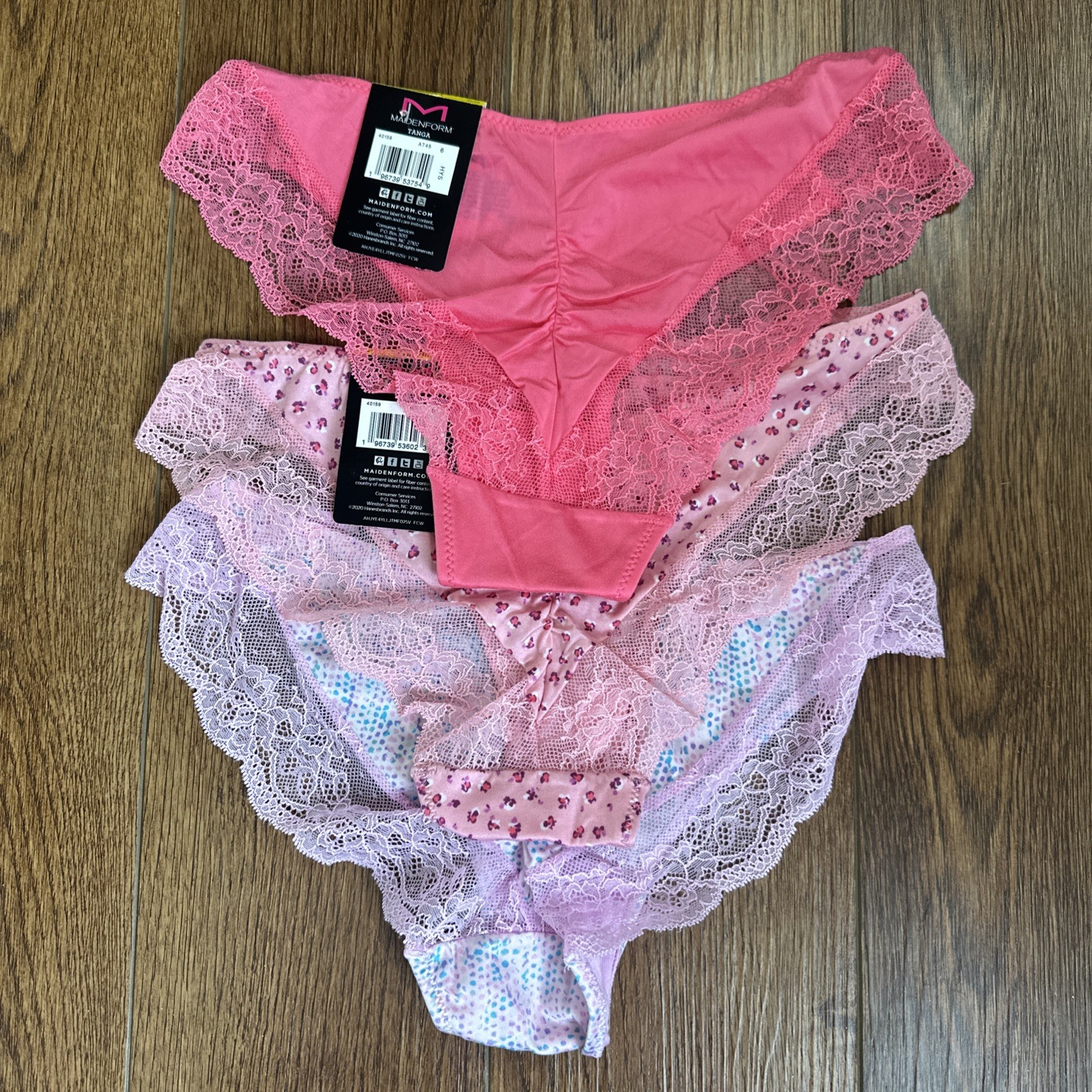 NWT SEXY!! (3) Comfort Devotion Tanga Panties 40159 Size 6