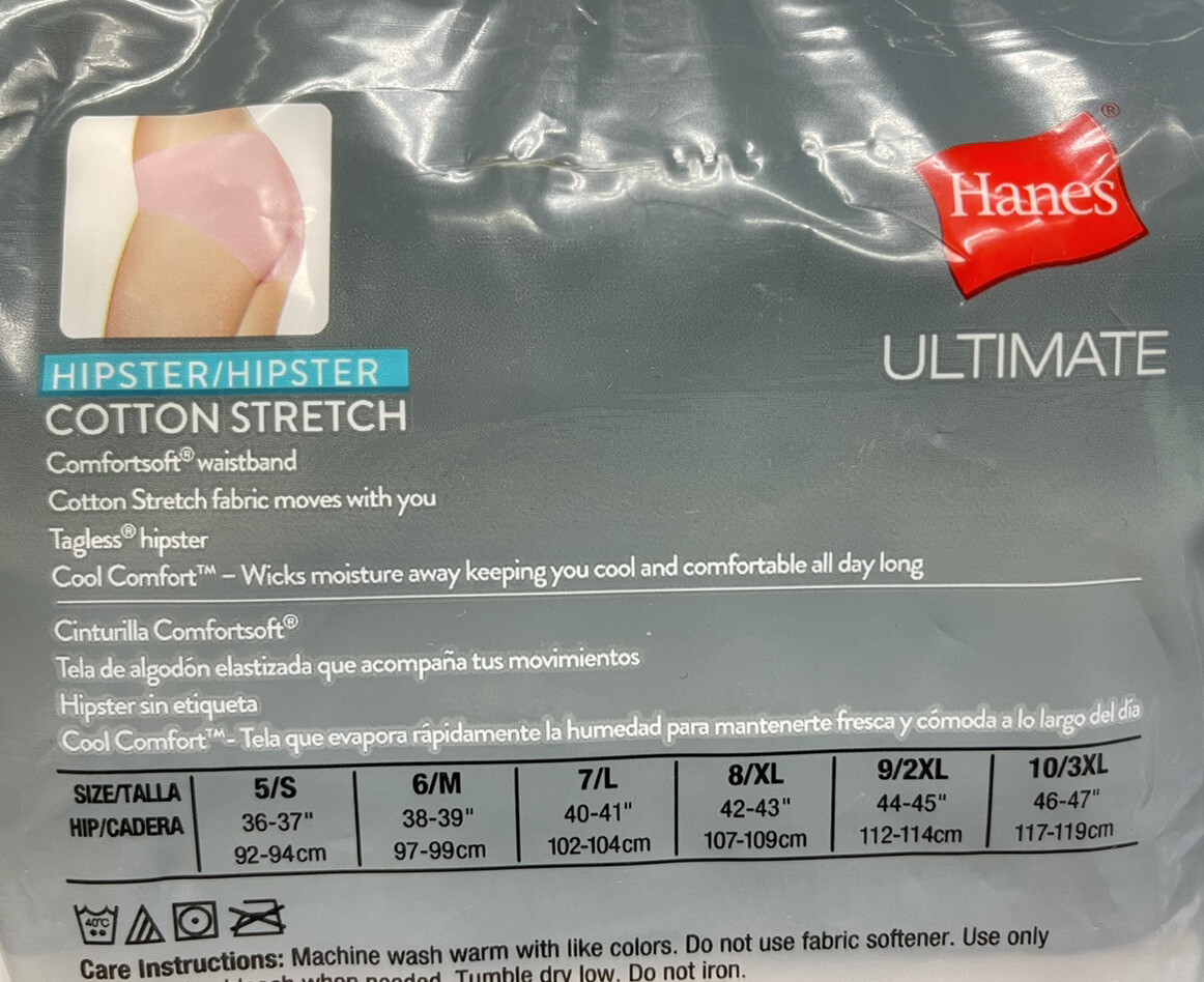 Hanes Women’s 5 Pack Ultimate Cotton Comfort Ultra Soft Hipster – Large (7)