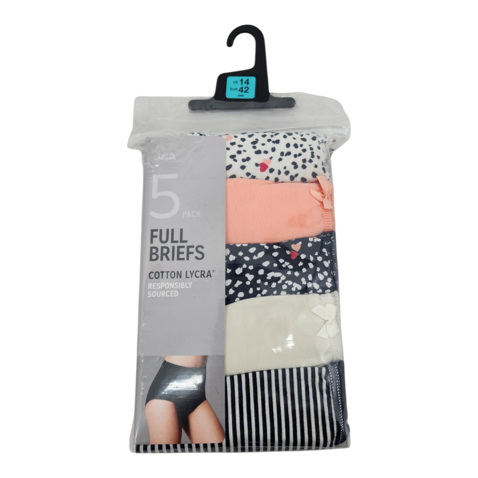 M&S Collection 5 Pack Cotton Mix Skinny Fit Knicker ( Full Briefs )