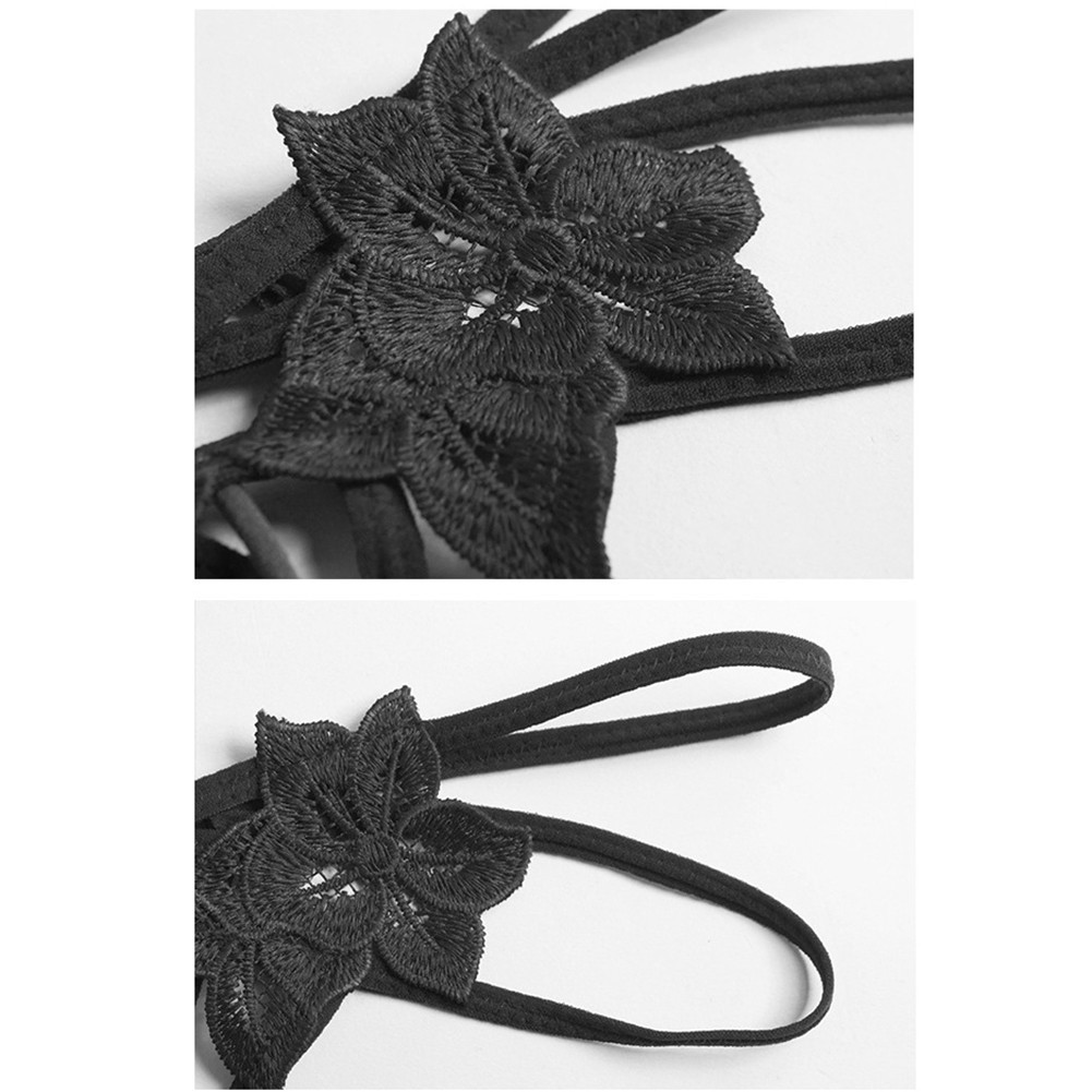 Open Style Women Underwear Large Pearl Massage Thong Made of Nylon Spandex