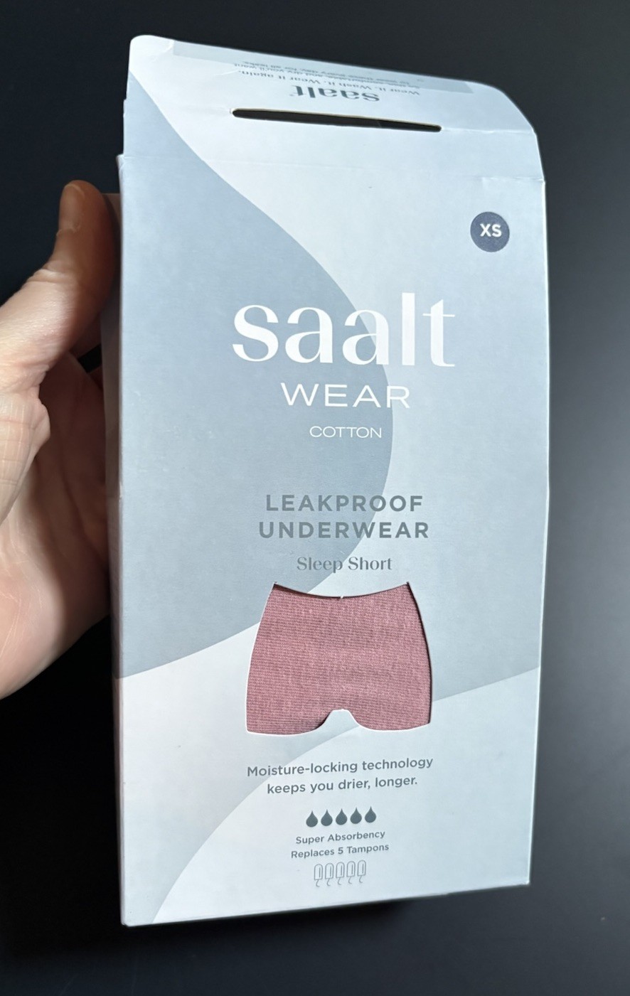 Saalt Leak Proof Women’s Period Underwear Super Absorbency Sleep Short Pink XS