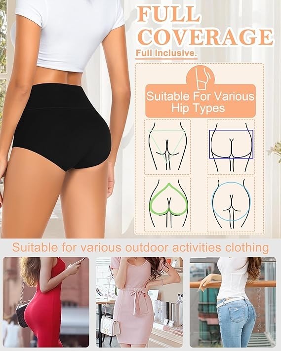 High Waisted Womens Cotton Postpartum Underwear No Muffin Top(Large,Dark,5-Pack)