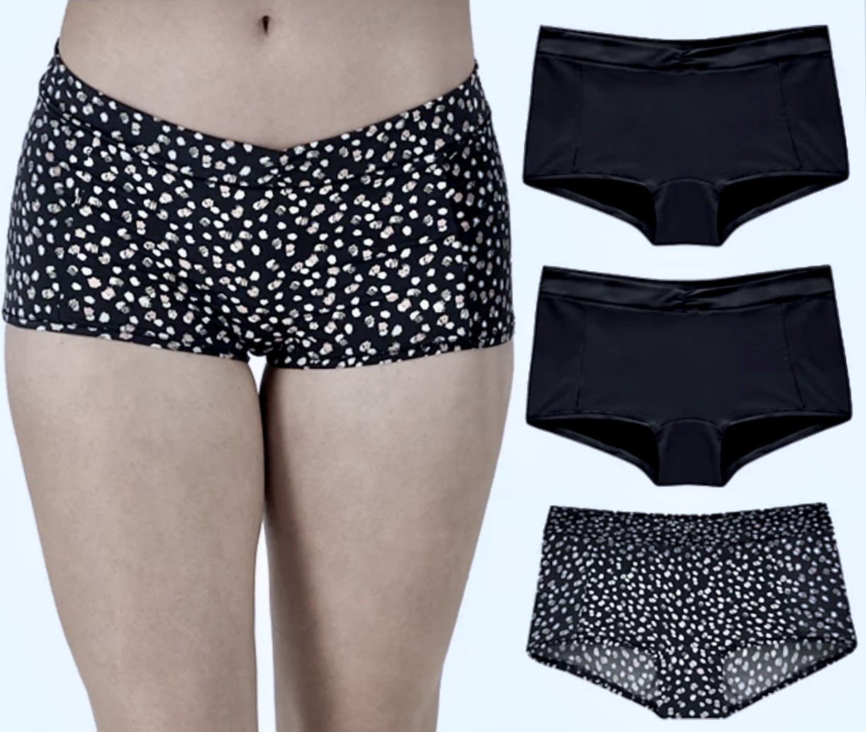 MAIDENFORM Everyday Luxe Stretch Micro 3 Pk Black Boyshort Panty Womens Sz XL 8