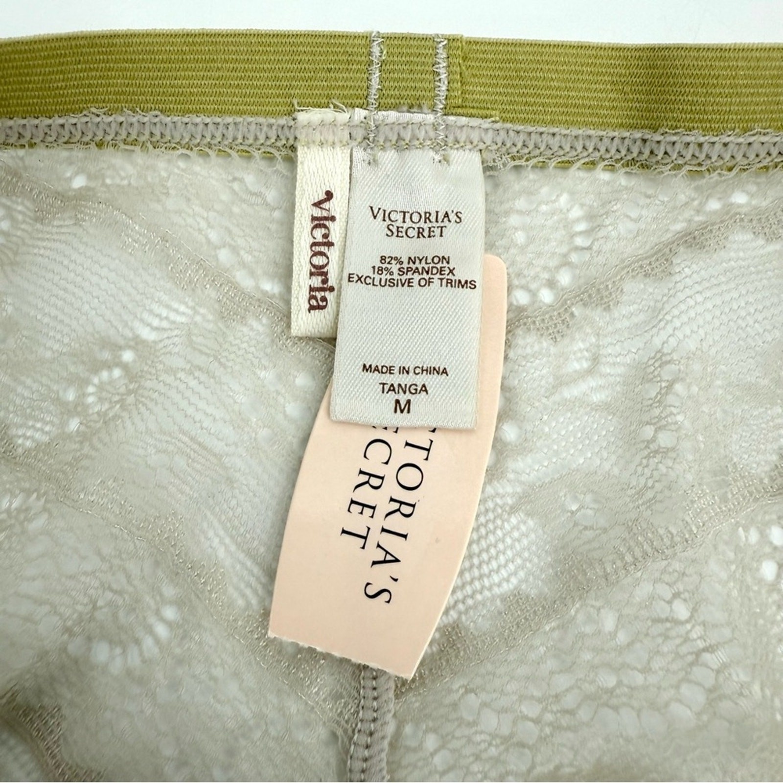 NWT Lot 3 Victoria’s Secret Lace Sheer Tanga Cheeky Panty Underwear Size M