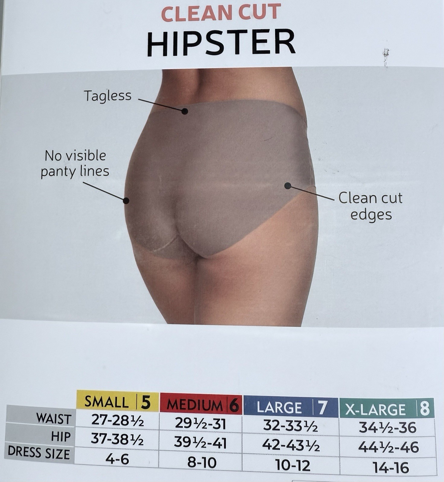 Black Bow Clean Cut Hipster Panties 5 Pack XL Seamless No Show Nylon Spandex New
