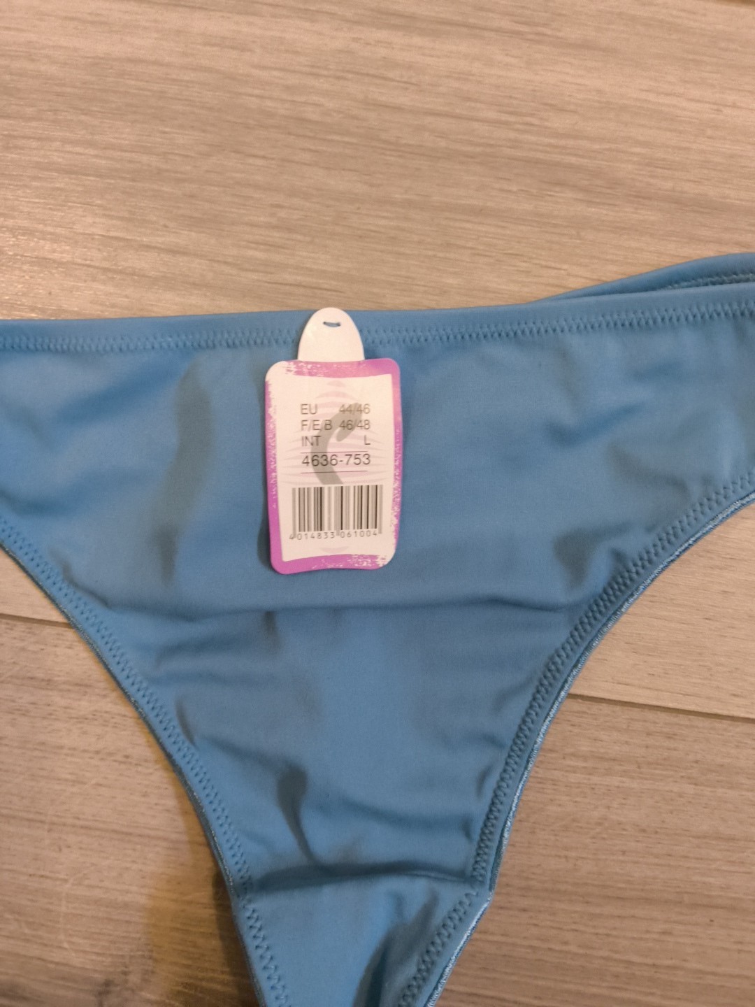 BNWT Deep Teal Blue High Cut Classic Tanga Thong Size 6-8