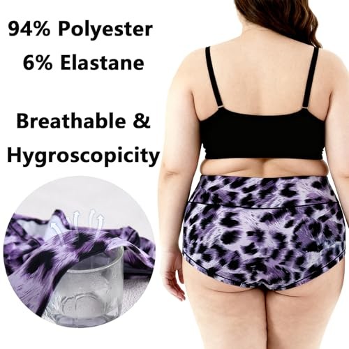 Women’s Leopard Print Panties Plus Size 4X-Large 6 Pack Leopard Print Underwear