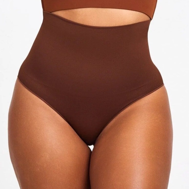 Shapermint Essentials High Waisted Briefs Brown Shapewear Full Coverage S-XL