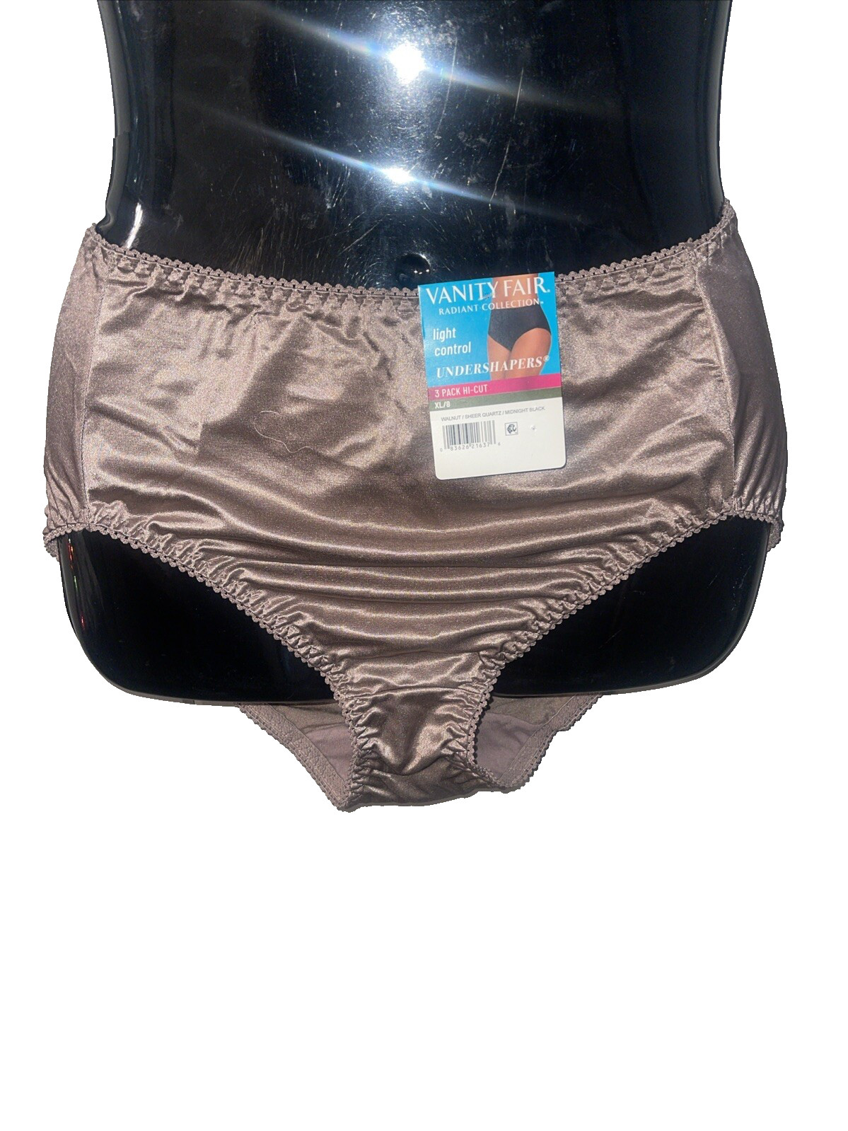 NWT Vanity Fair Satin Shaping Brief Panty Taupe 2X Sissy Fetish Granny Vintage