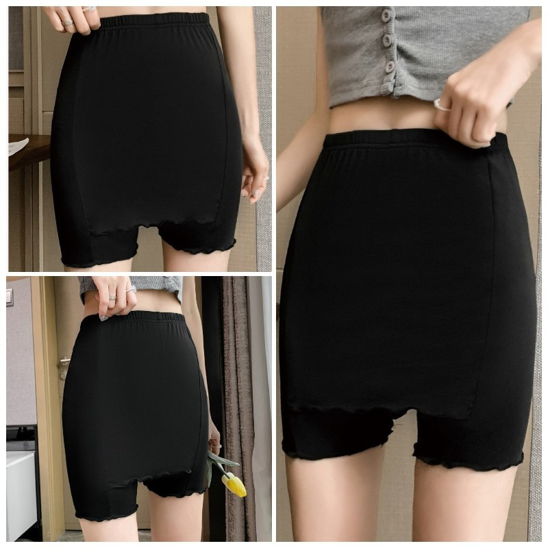 Lady Safety Short Pants Lingerie Double Layer Dress Fit Underwear Seamless Boxer