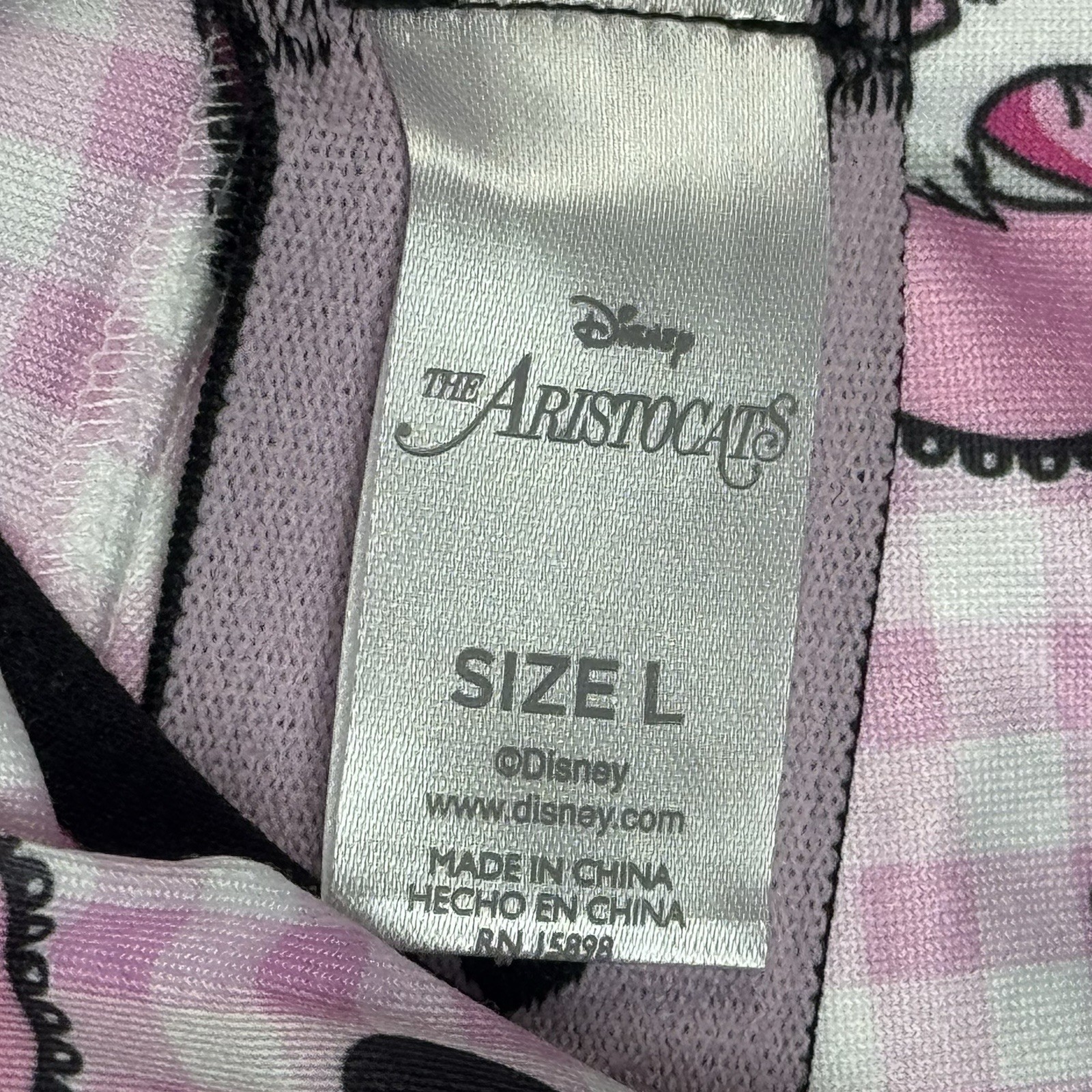 Disney Aristocats Marie Lounge Pajama Shorts Women’s Size L Pink Hearts