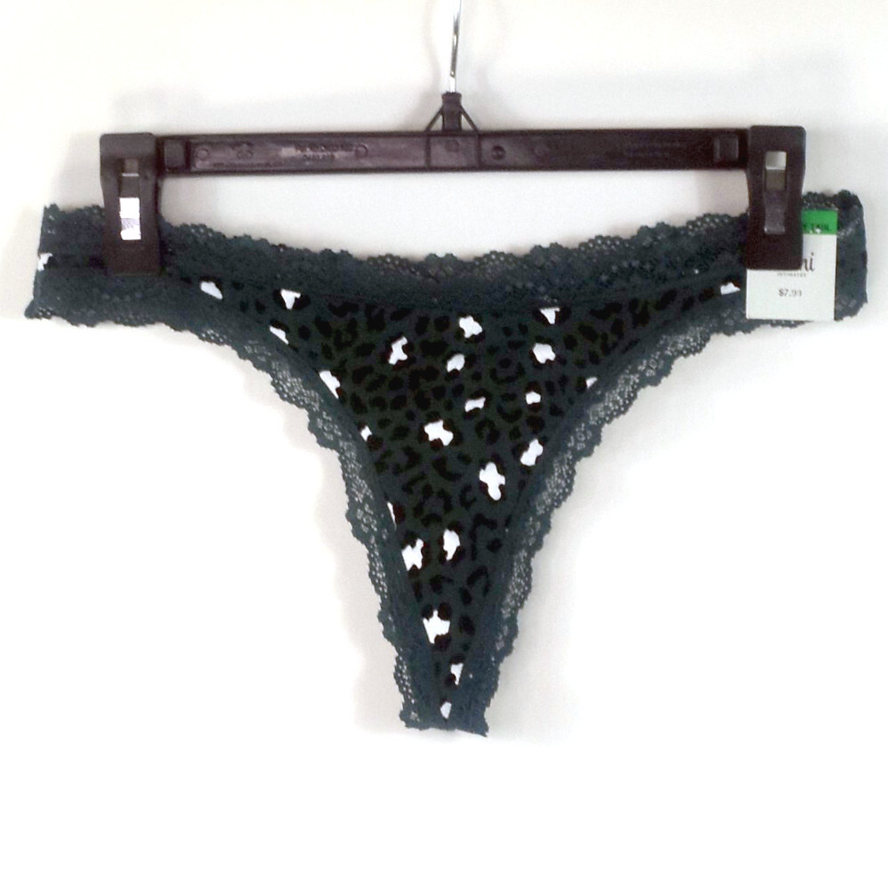 Jenni Cotton Blend Lace Trim Thong Choose Size & Color New Panty