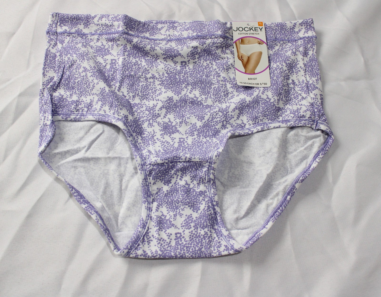 Jockey Women’s Soft Breathable Cotton Stretch Brief DH3 Purple Large NWT