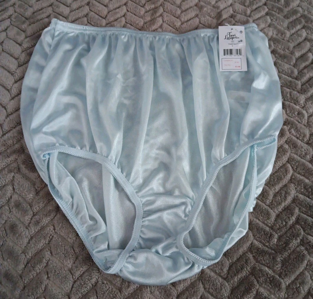 Teri Lingerie Womens Pastal Blue Brief Panties Size 8