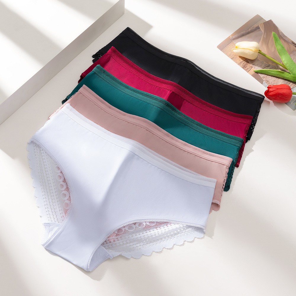 5 Pack Lot Sexy Womens See Through Lace Panties Briefs Bikini Underwear Lingerie