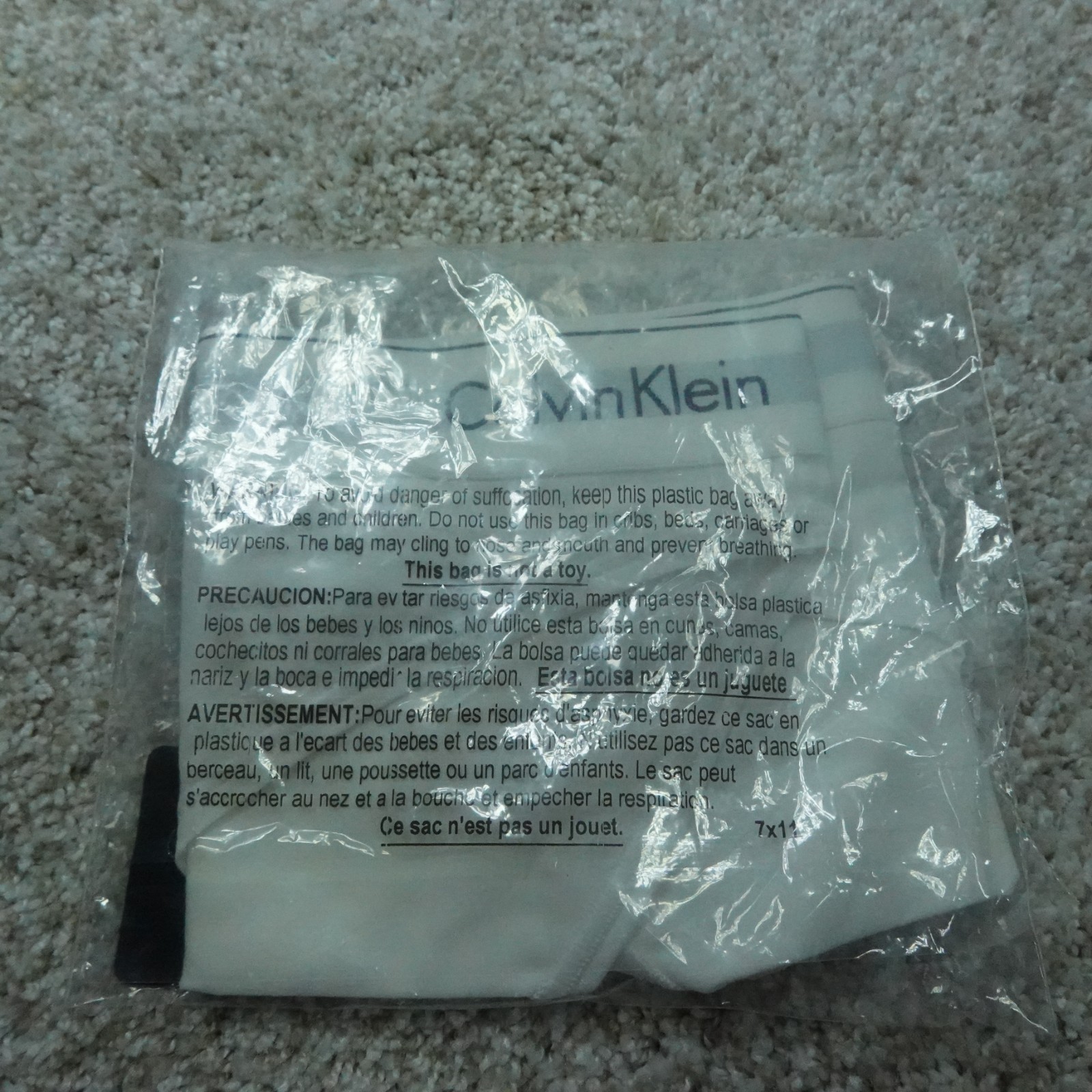 Calvin Klein Underwear Womens Extra Large White Bikini F3787 1 Pair