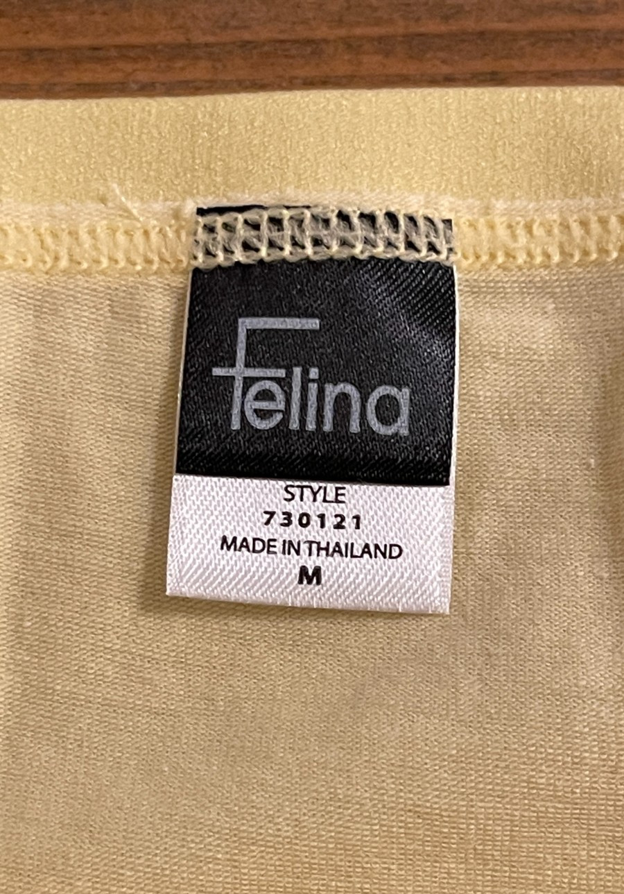 Felina Organic Cotton Stretch Hipster Pantie, NIB, Yellow, Tan