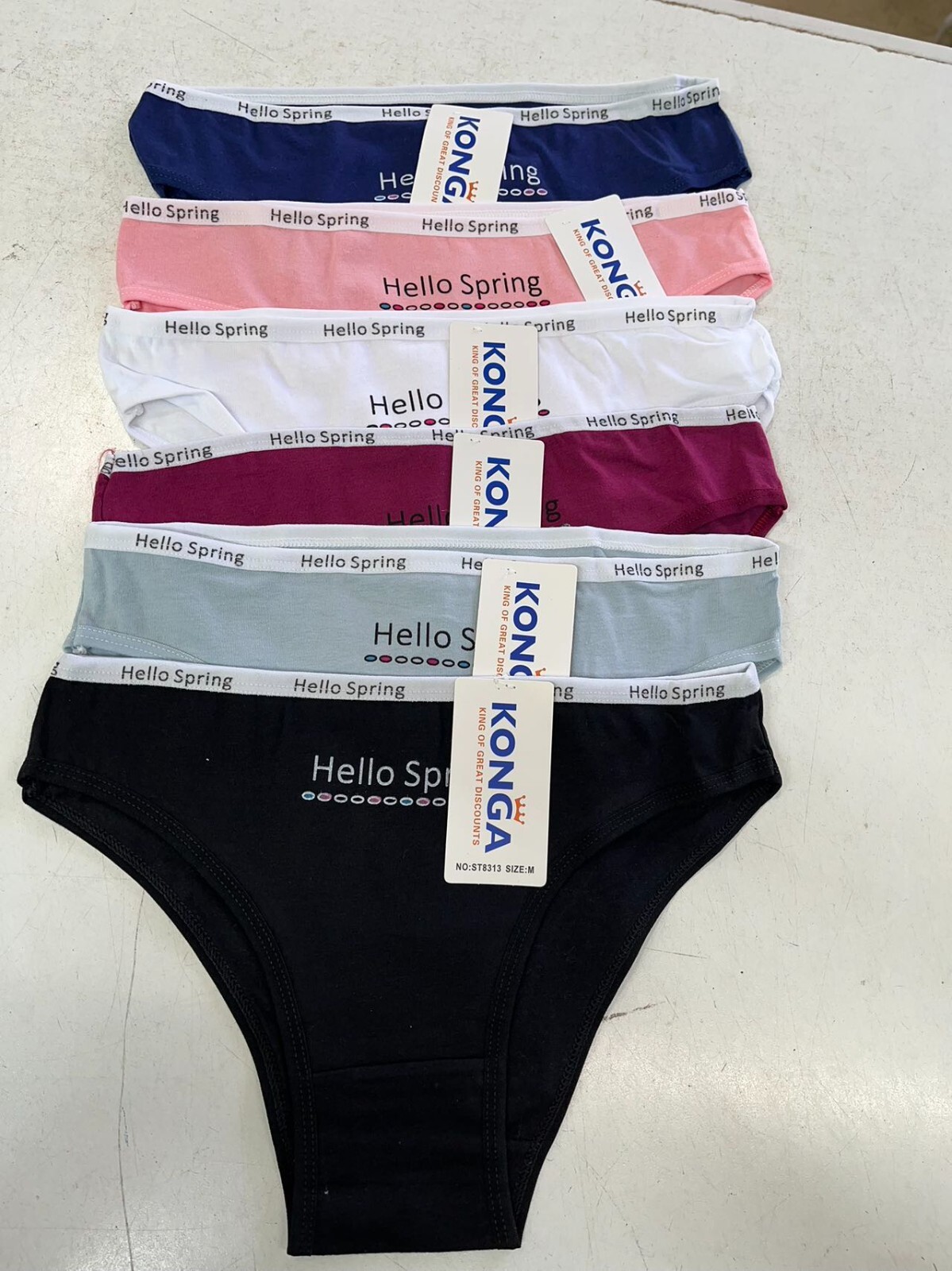 Konga Women’s Bikini Underwear Cotton & Elastane Underwear Pack of 12 M, L, XL