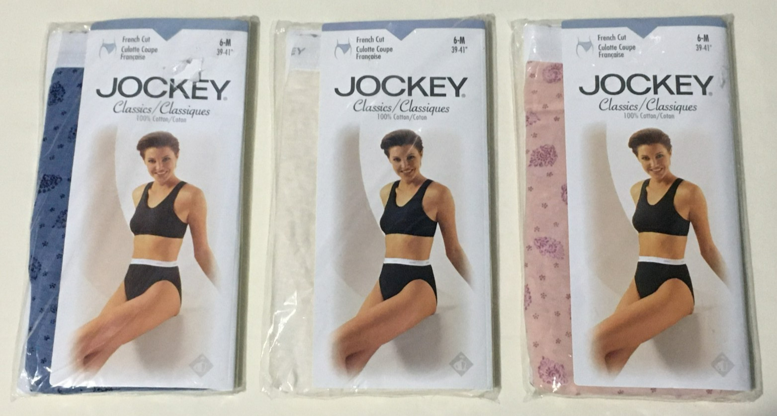 3 Jockey Classics French Cut Culotte Coupe Panties Size 6M Various Colors