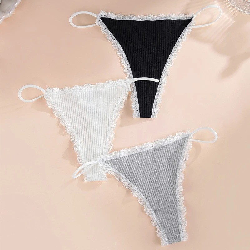 5 Pack Lot Sexy Womens Thongs Panties Underwear Lace Ladies Lingeries Bikinis