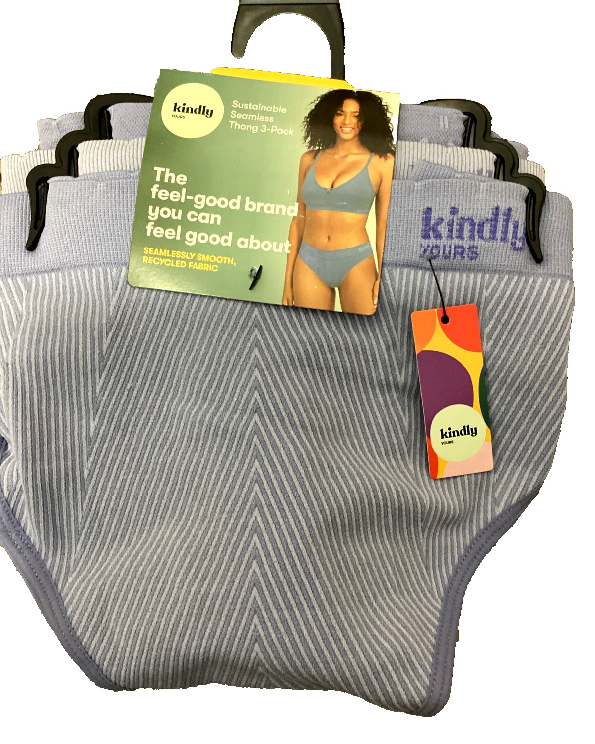 KINDLY YOURS 3-Pack SUSTAINABLE SEAMLESS THONG Panties Sz. XL*