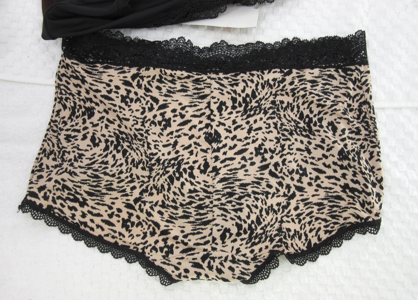 NWT set of 3 MAIDENFORM everyday luxe BOYSHORT panties dm3tbs BLACK BROWN TIGER