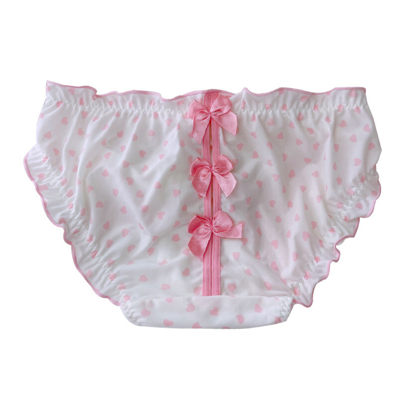 Japanese Lolita Sweet Bow Underpants Love Heart Waist Sexy Panties Briefs new