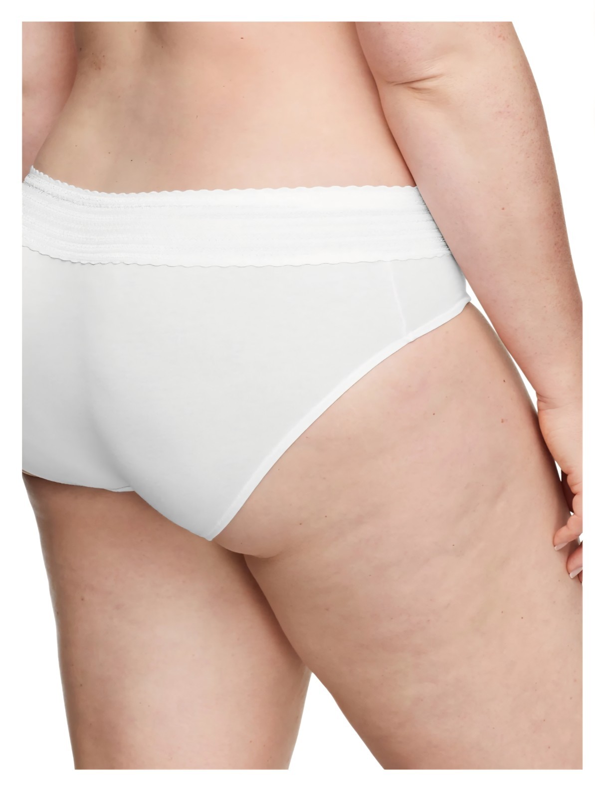 Warners Womens 3pc Dig-Free Cotton Lace Hipster Panty Set Sz S Black White Pink
